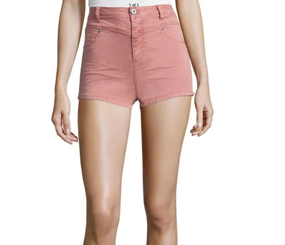 Vanilla Star Shorts Women's Juniors Size 5 Dusty Rose Denim Booty Beachy Stretch